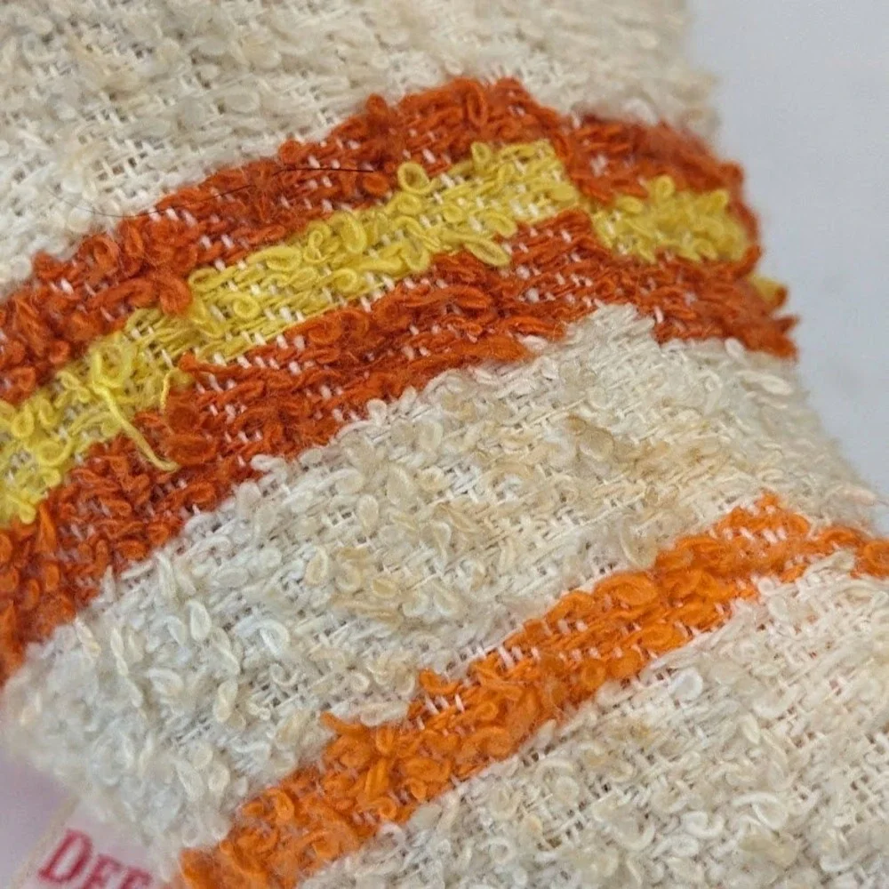 Vintage Dee Gee of California Terry Cloth Plush Fish Orange Striped Stuffed Toy